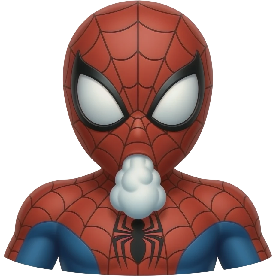 Spiderman farting from emoji