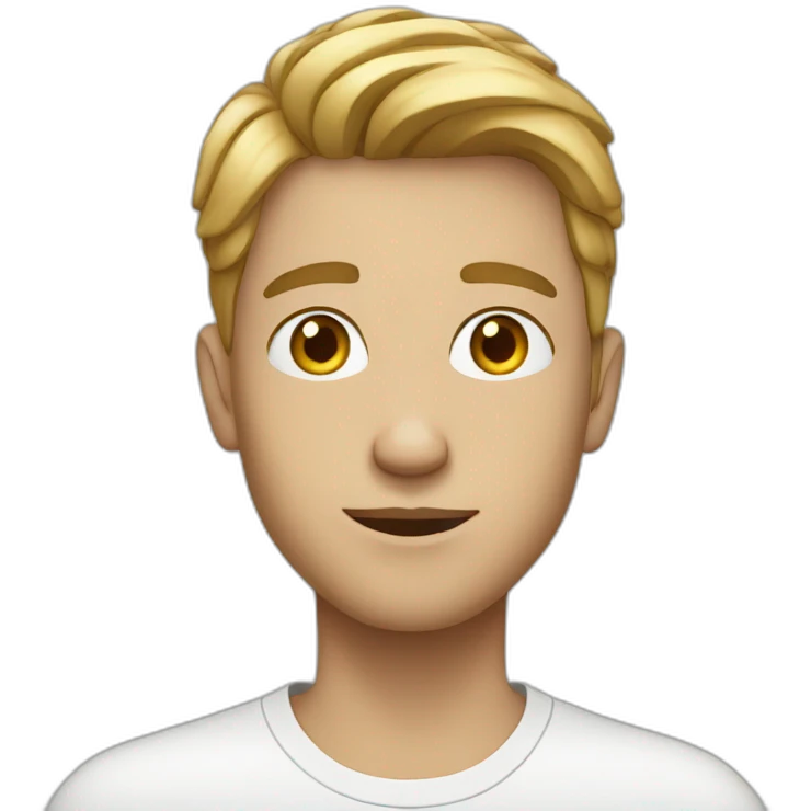 white young man  emoji