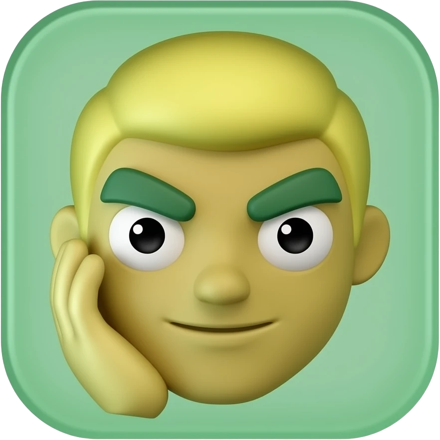 3D isometric face icon, wide eyes, hand on cheek.
Minimalist professional style, emerald green & gold accents.
Soft studio lighting, 8k Octane render, ray-tracing detail.
Isolated on white background, premium literary aesthetic --v 6.0 emoji