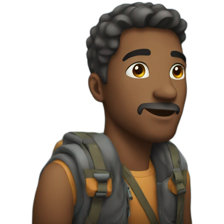 Guy at mountain  emoji
