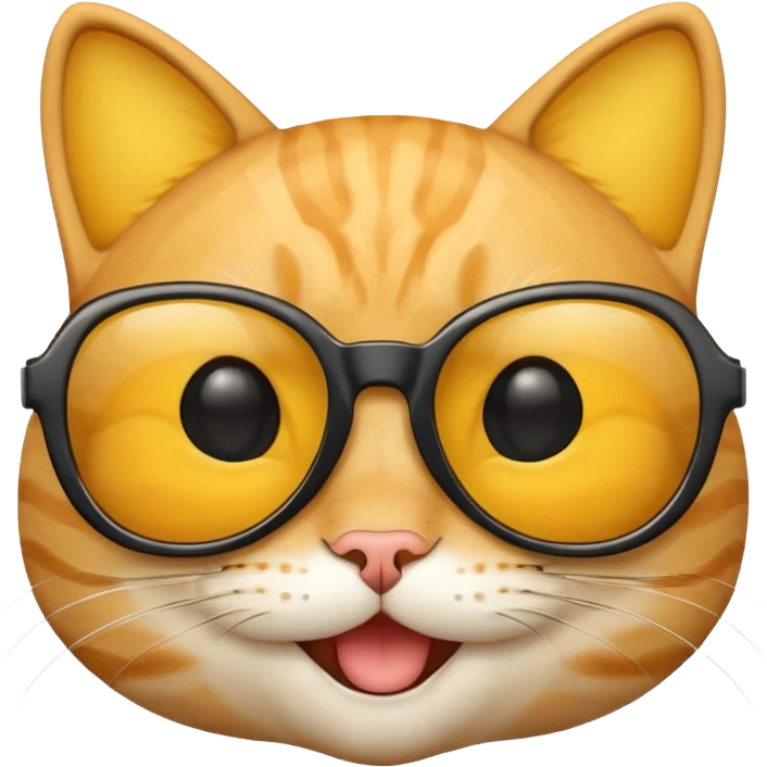 CAT with Smileys and sun glases emoji
