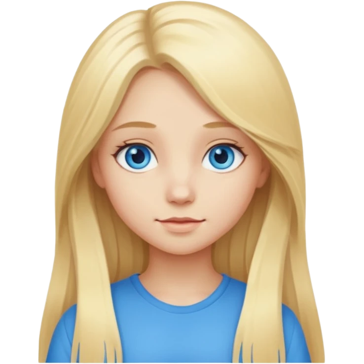 cute girl full body with long blonde hair emoji