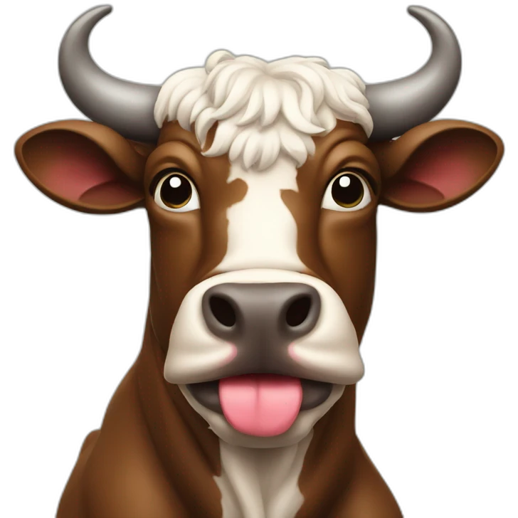 Bull with smartphone  emoji