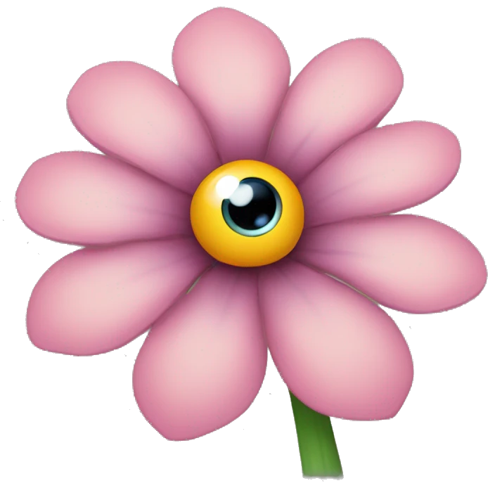Flower with beautiful eyes  emoji