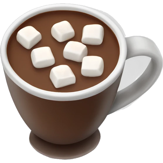 Hot chocolate with marshmallows  emoji