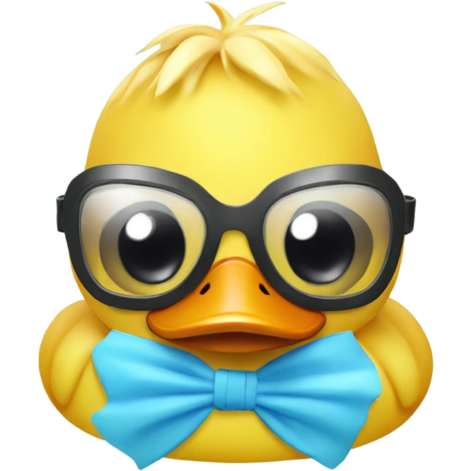 Happy duck. Summertime. Wearing a bathing suit and swim goggles emoji