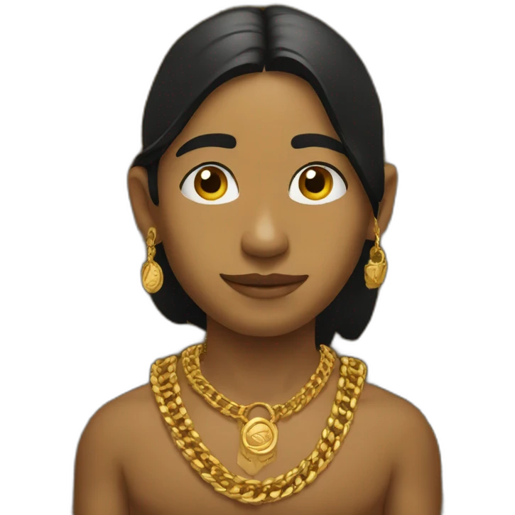 Indian Person with gold chain emoji