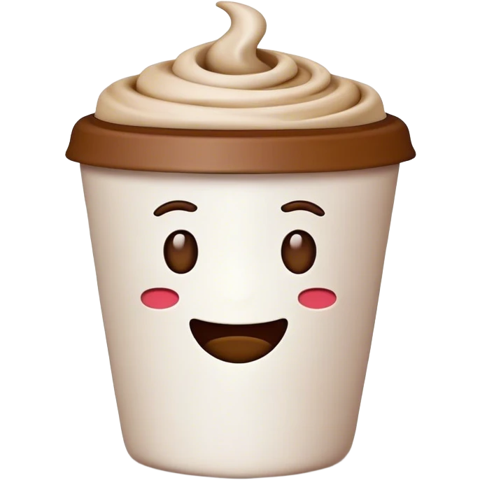 coffee emoji that looks like it's made of clay emoji