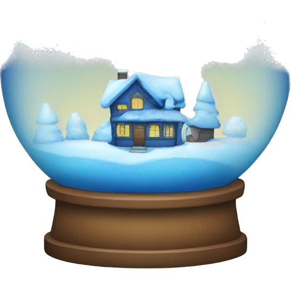 blue snow globe emoji