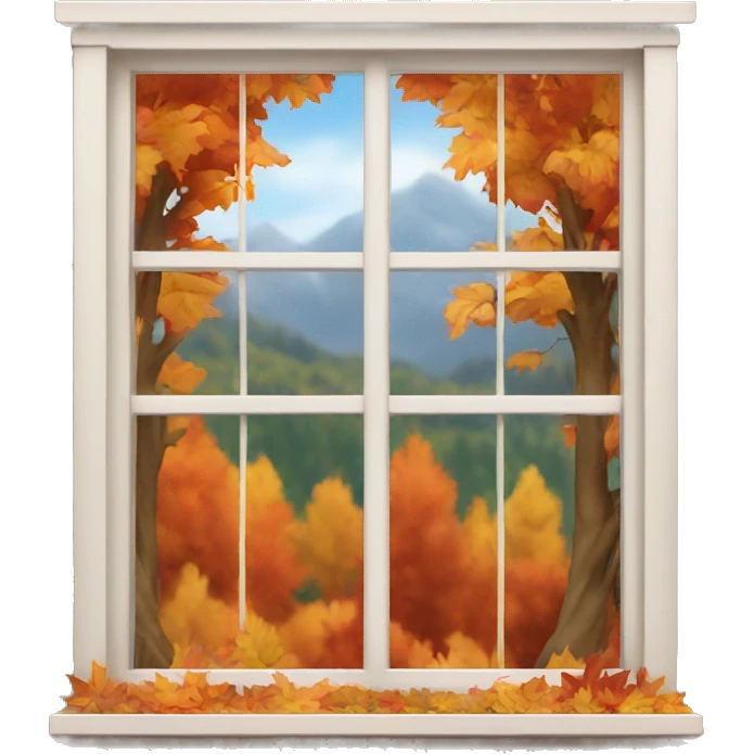 autumn window emoji