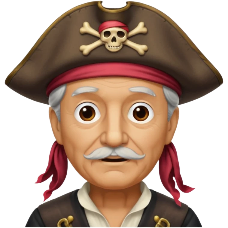 abuelo con sombrero de pirata emoji