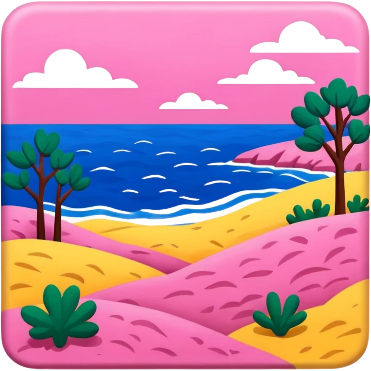 Matisse slop style pink SPAM art landscape emoji