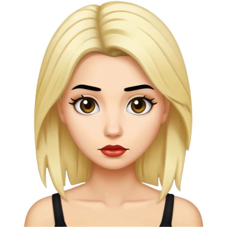 blonde with bad black hair roots emoji