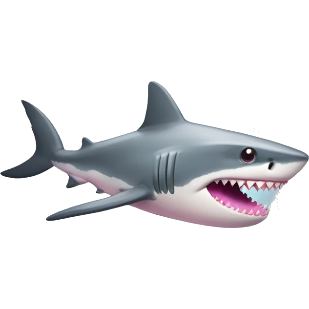 Shark with pretty pink bow emoji