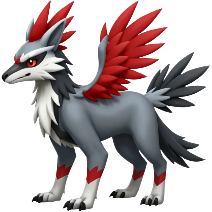 Mightyena-Silvally-Fakémon-hybrid-creature (full body)  emoji