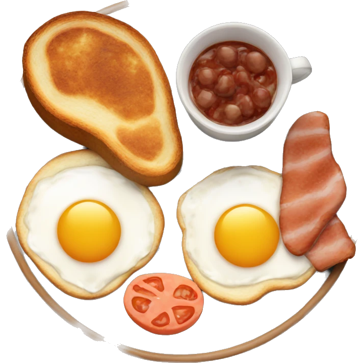 Full English breakfast on a plate  emoji