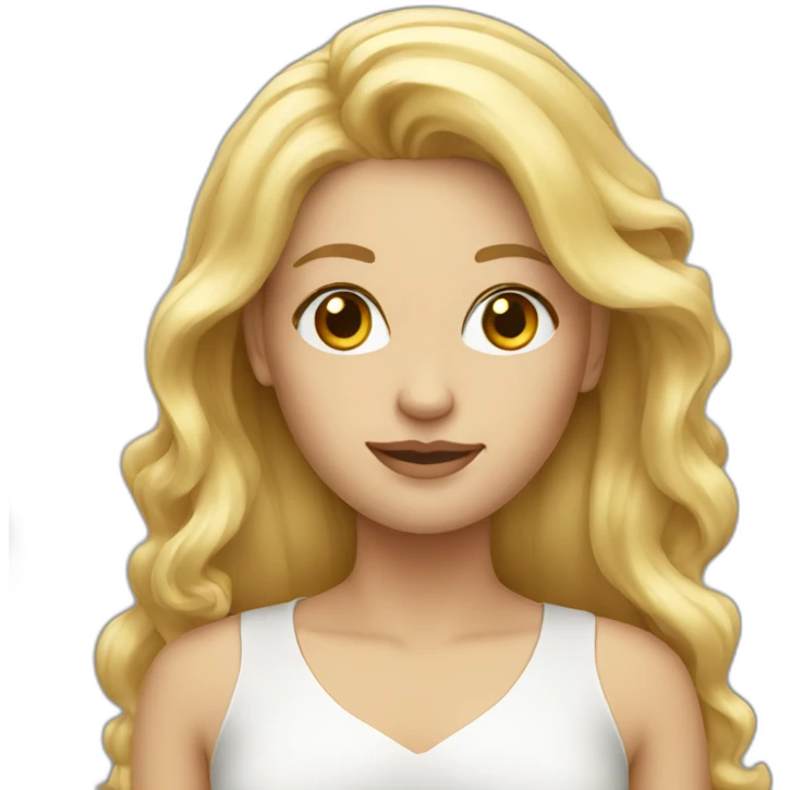 long blonde hair lady emoji