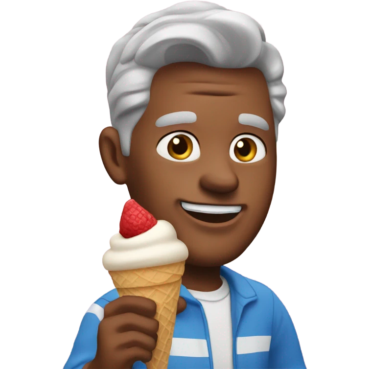 Ken Carson eating a ice cream cone emoji
