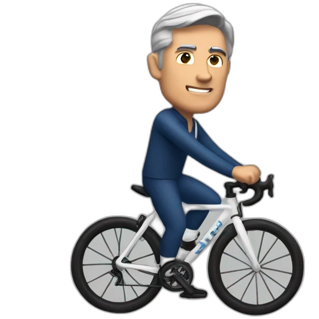 Jerome Powell riding road bike emoji