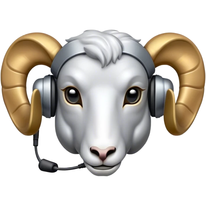 A terminator style Ram head w/ headset  emoji