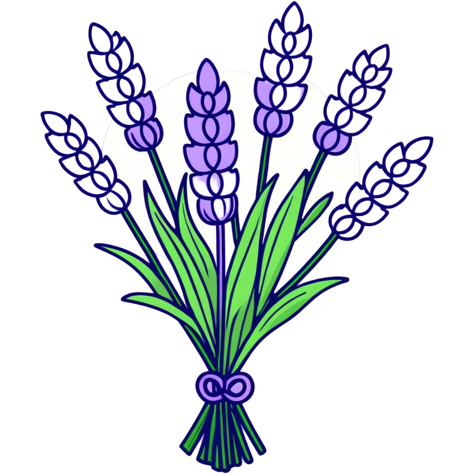 Beautiful lavender bouquet emoji