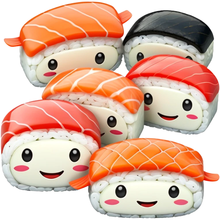 Smiling sushi emoji