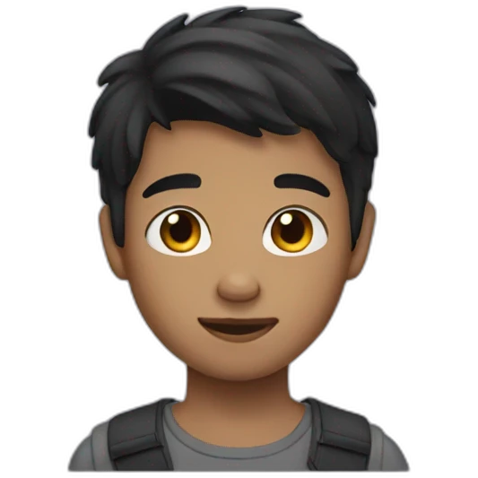 boy with black short hair emoji