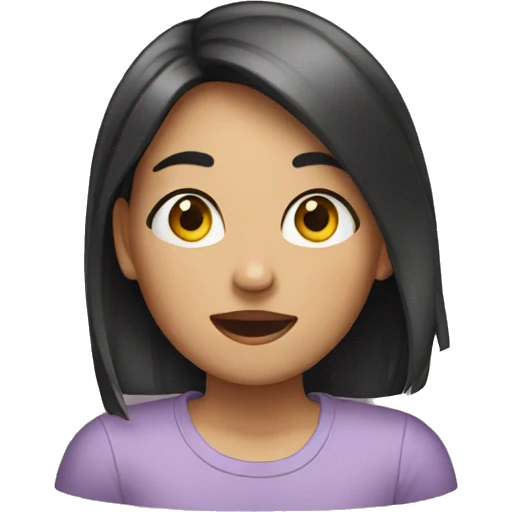 One girl who block her ear  emoji
