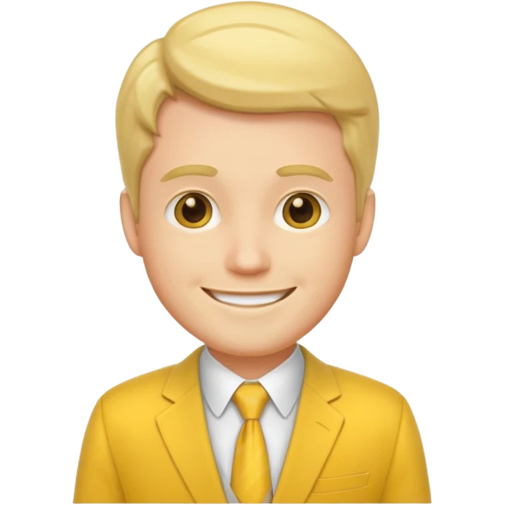 white man wearing yellow suit  emoji