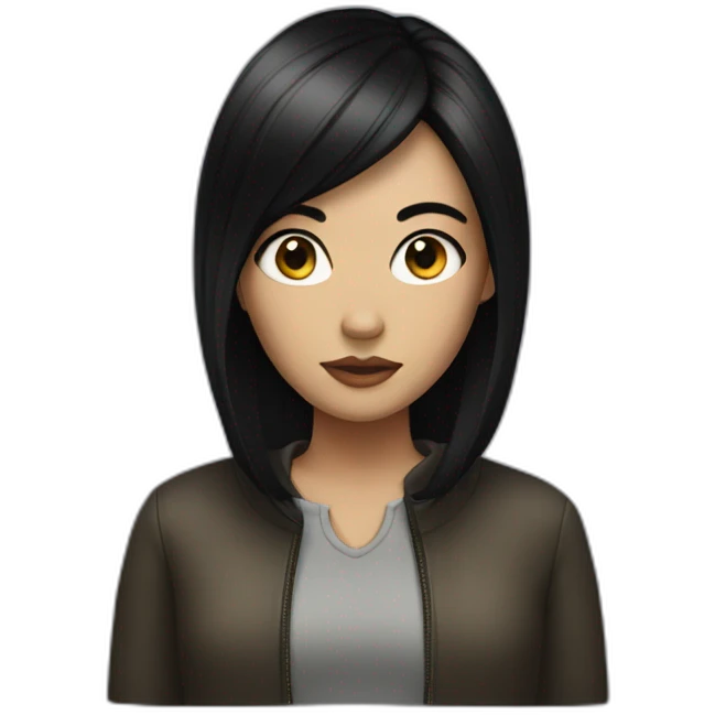Mysterious girl with black hair emoji