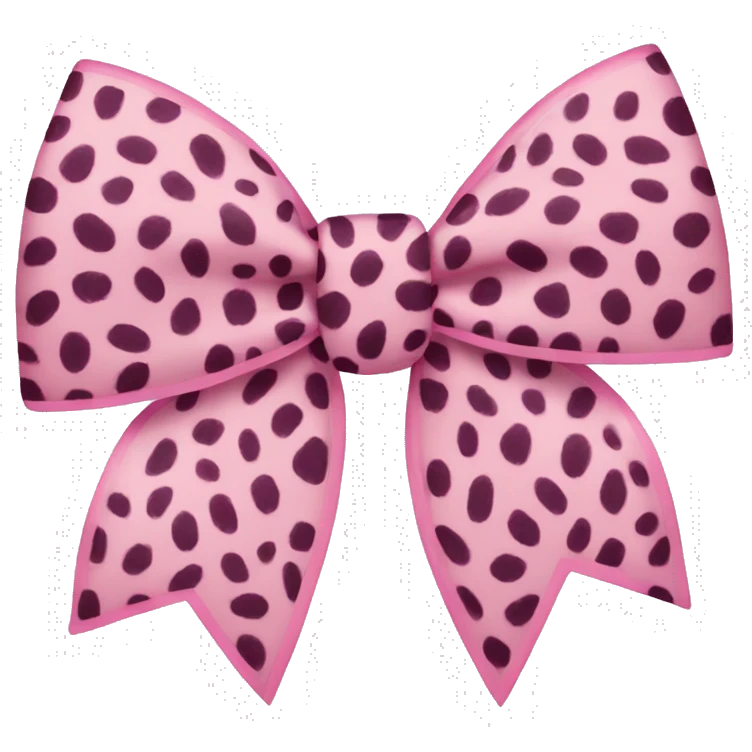 pink cheetah bow emoji