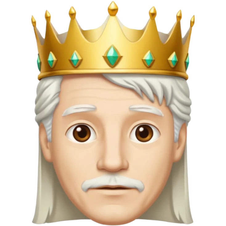 king with white haired emoji
