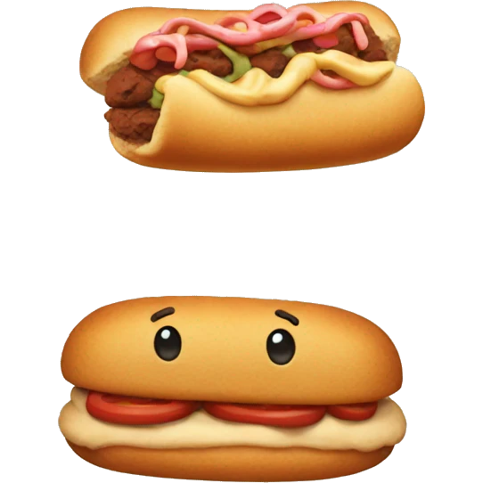 cookie and hotdog emoji