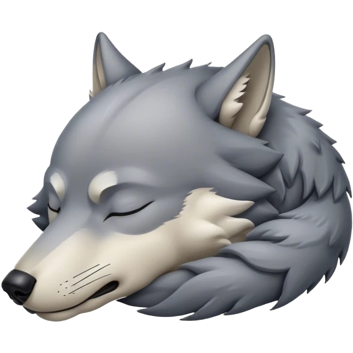 wolf sleeping emoji