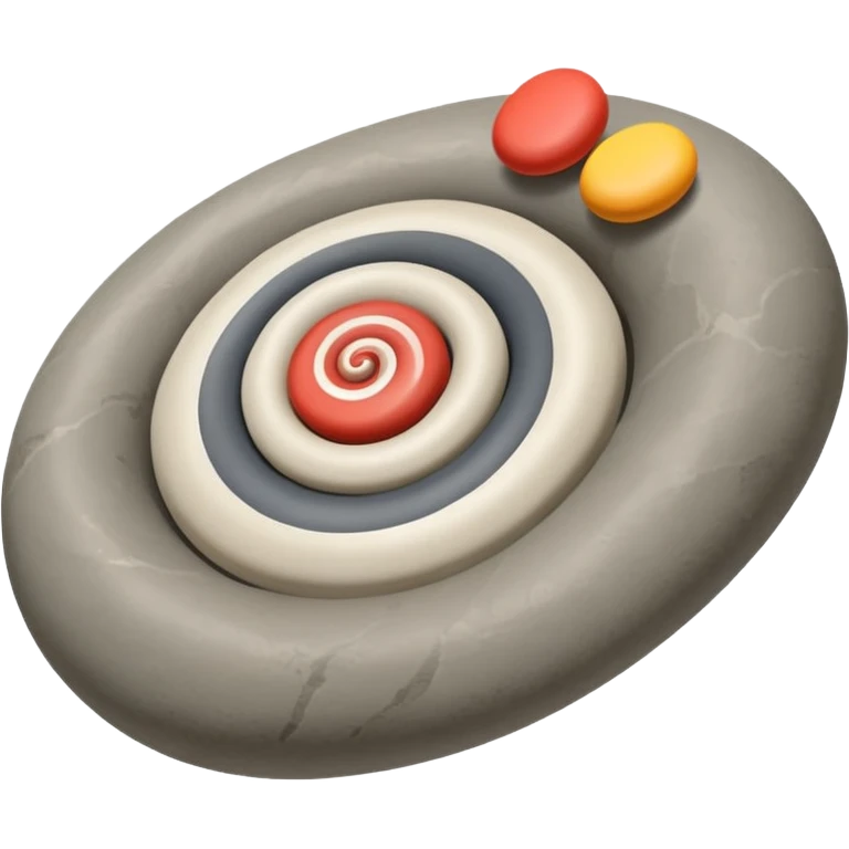 beautiful pebbles line going down a spiral emoji