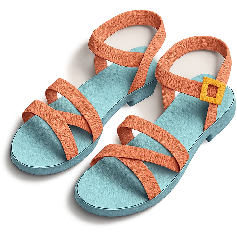 a matching pair of strappy sandals emoji