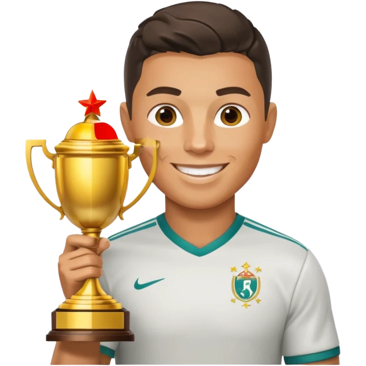 Ronaldo with ballon d'or emoji