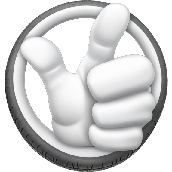 white michelin tire, thumbs up emoji