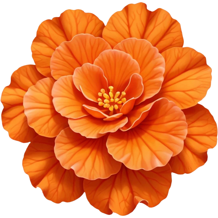 Orange Begonia flower  emoji