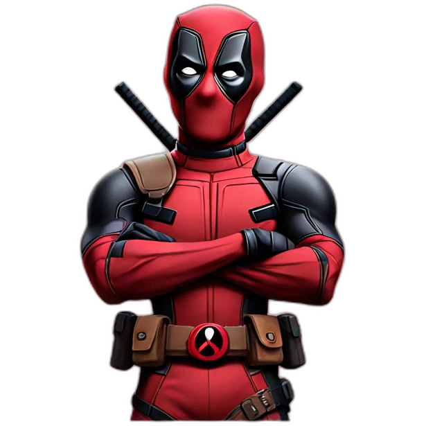 Deadpool blows a kiss emoji