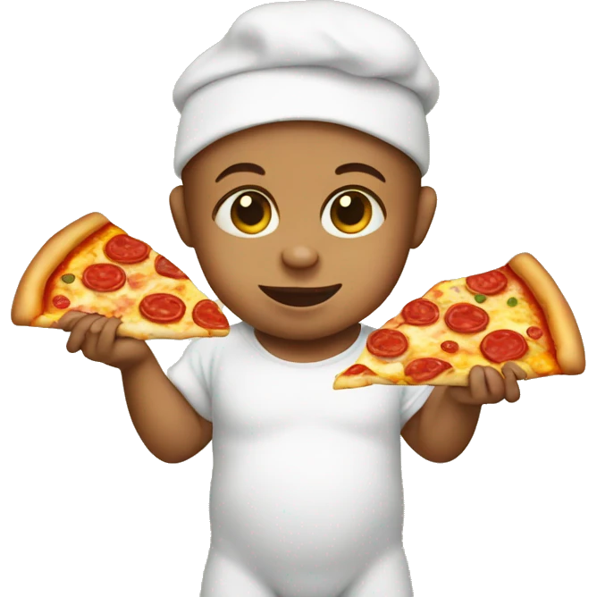 baby with pizza  emoji