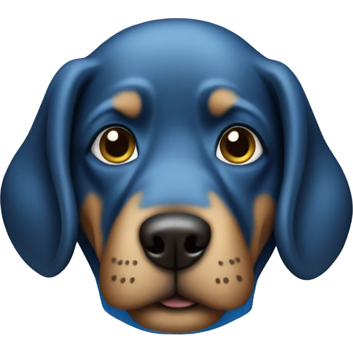 Blue dog emoji
