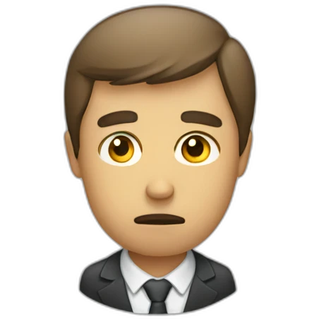 sad man attending meeting emoji