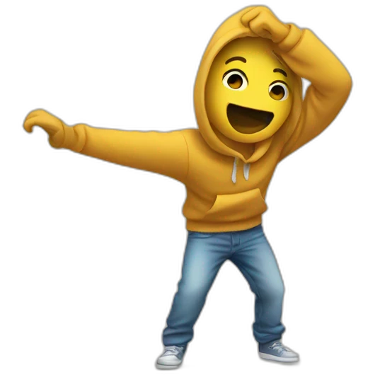 Personne qui fait un dab emoji
