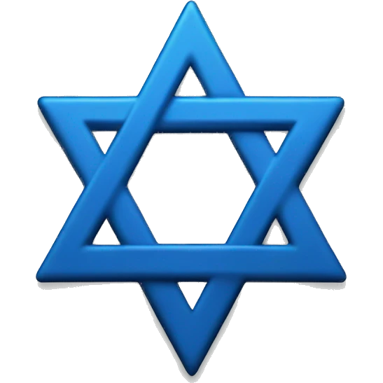 simple blue star of david emoji