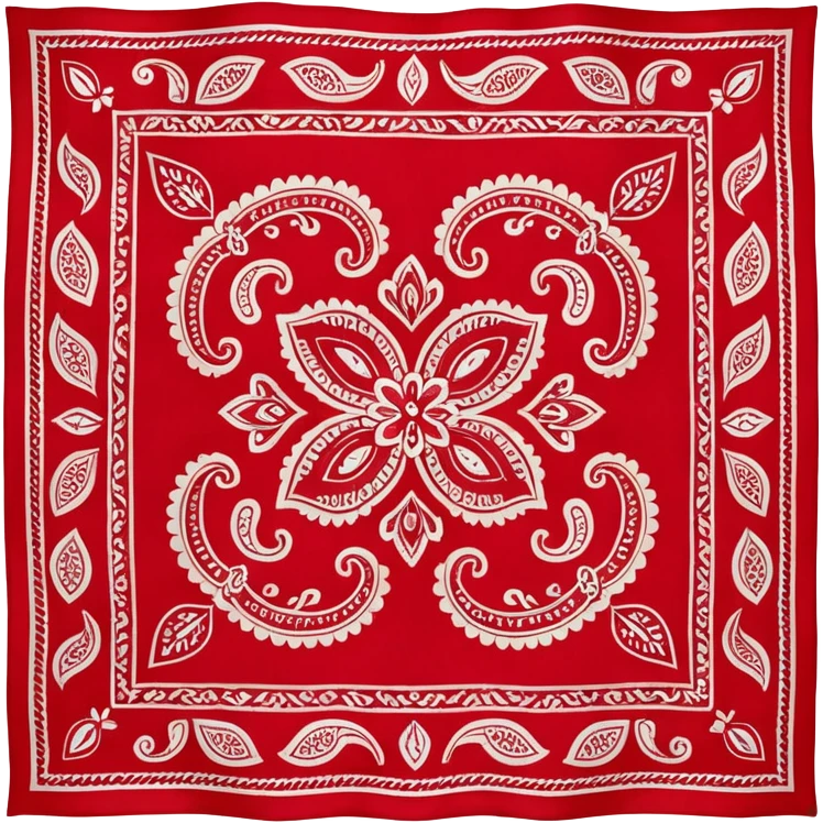 Red paisley bandana emoji