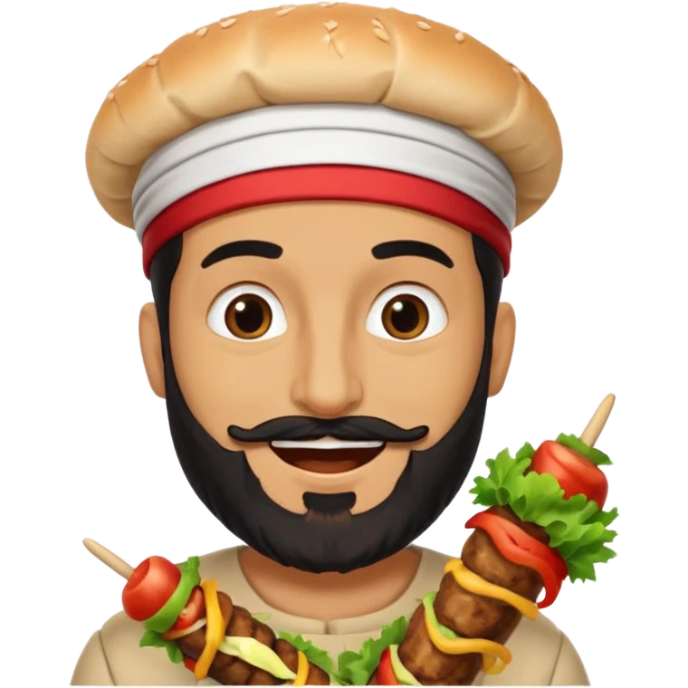lebanese person eating kebab emoji