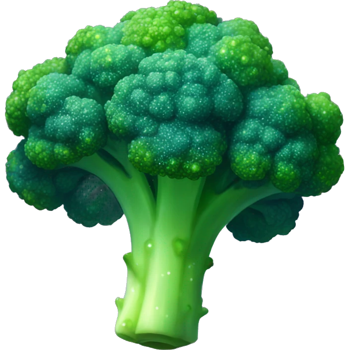 Sparkling glittering galactic nebula broccoli emoji