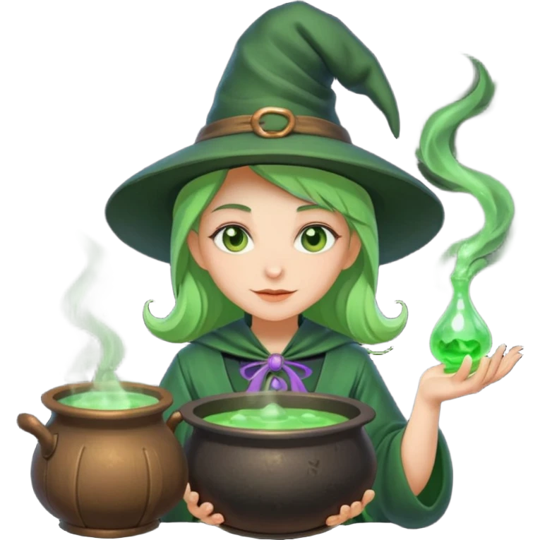 green witch cooking potion emoji