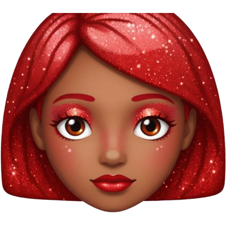 indivíduo vermelho glitter emoji
